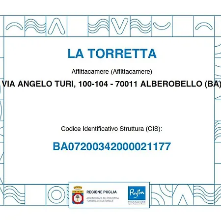 بيت ضيافة La Torretta ألبيروبيللو